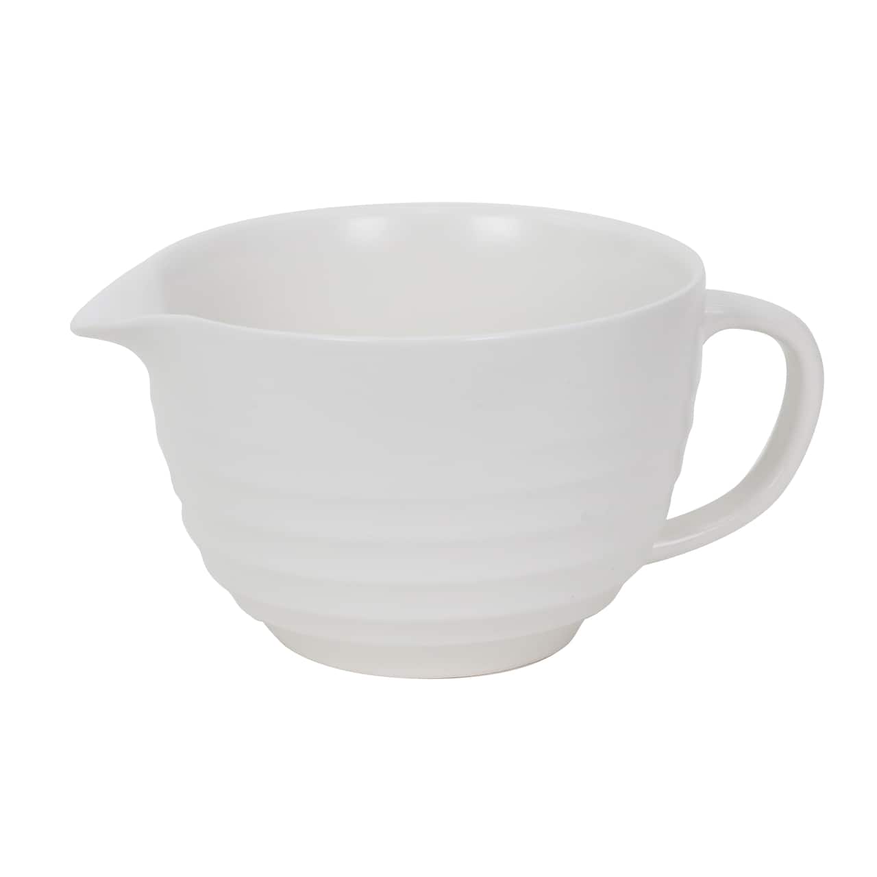 Bol à mélanger en grès cérame blanc de 26 cm d’Ashland